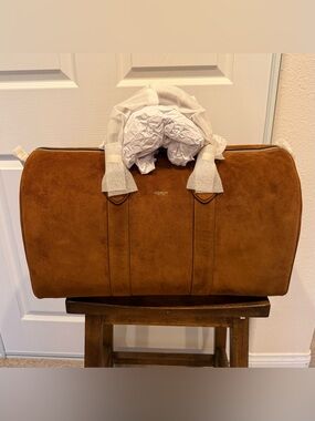 Coach Compass 50 Duffel Bag in Warm Brown Suede NWT (Style No. CCZ19)